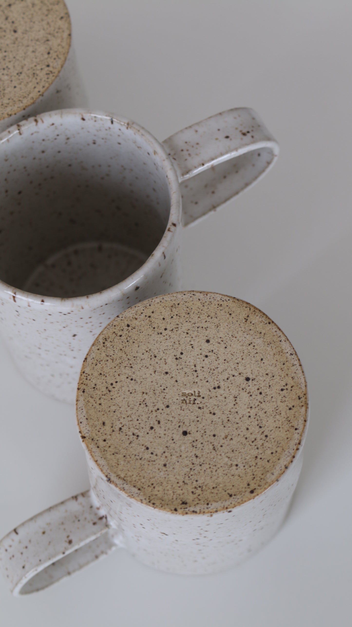 竹 CUP | hand pinched cup, white speckled