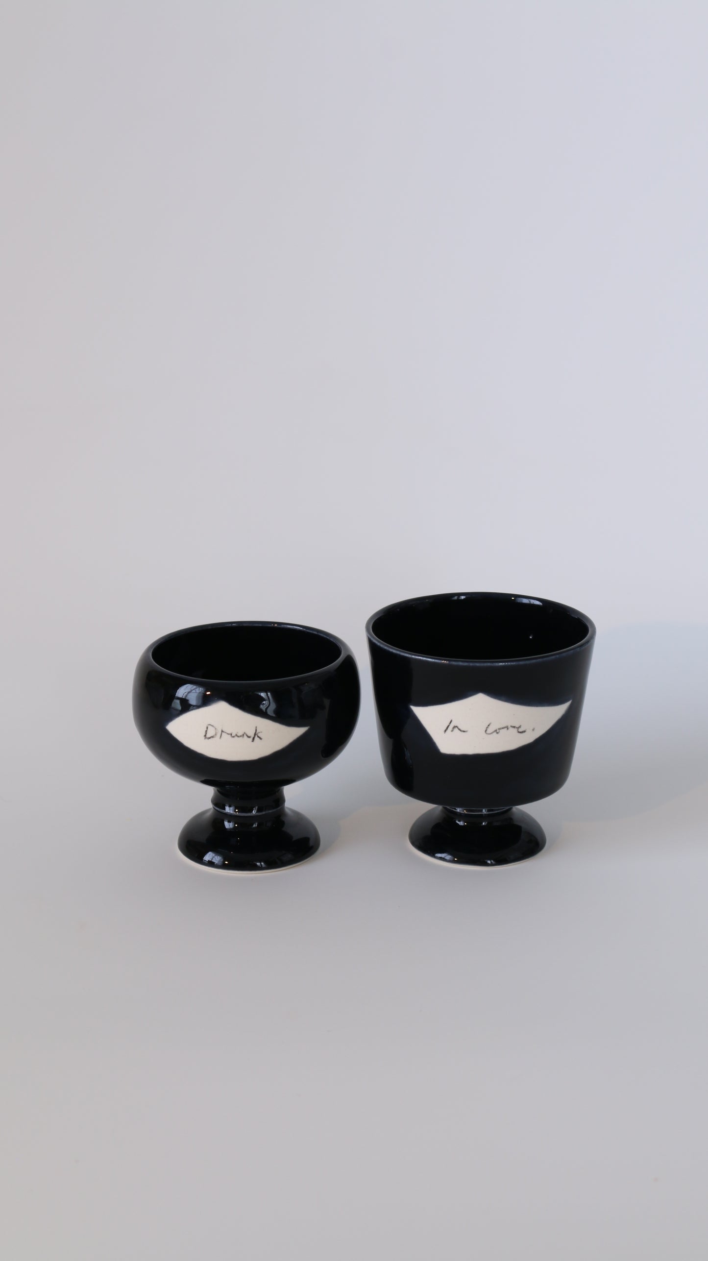 诉 GOBLETS | message ceramic goblets in pair