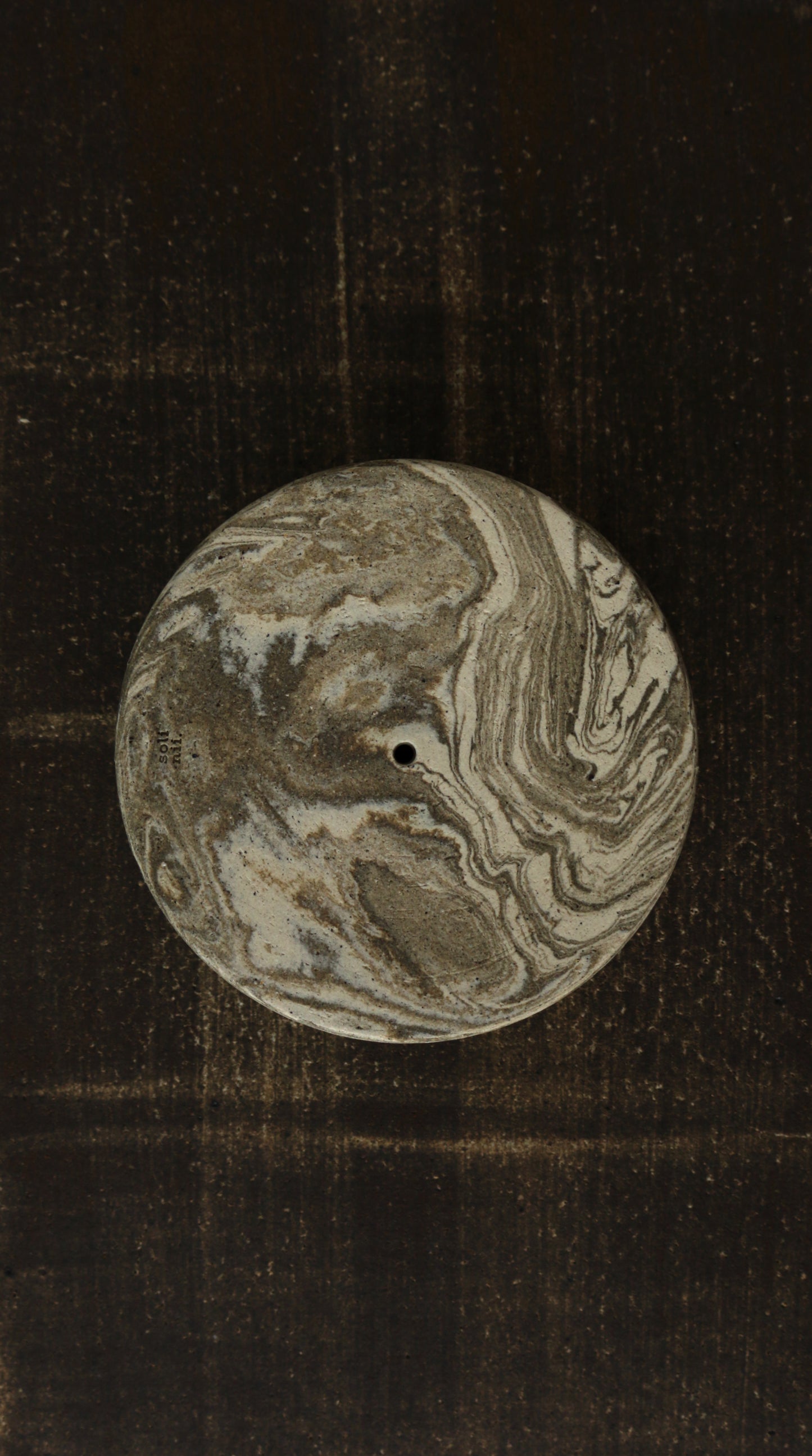 渦 INCENSE HOLDER | double circle in marble