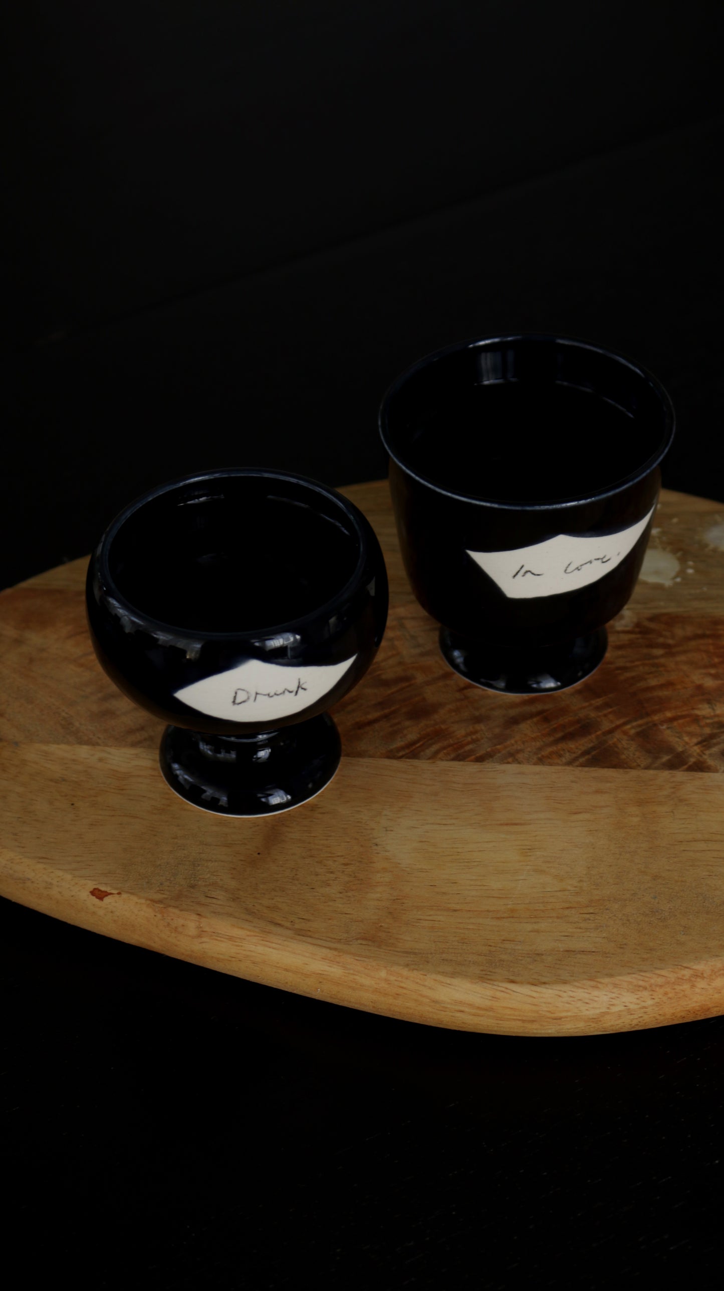 诉 GOBLETS | message ceramic goblets in pair