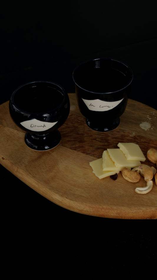 诉 GOBLETS | message ceramic goblets in pair