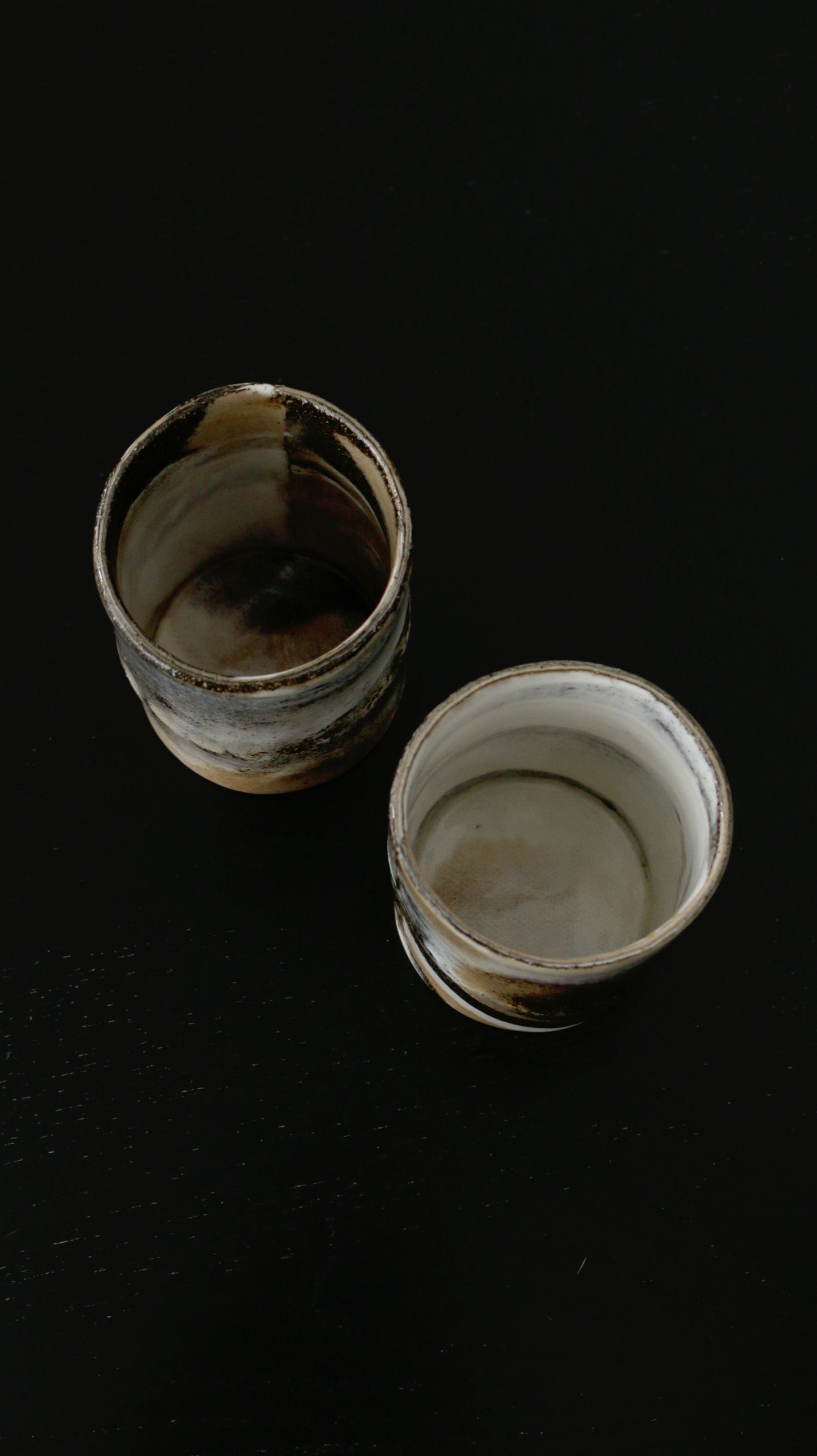 竹 CUP | hand pinched tumbler, marbled clay