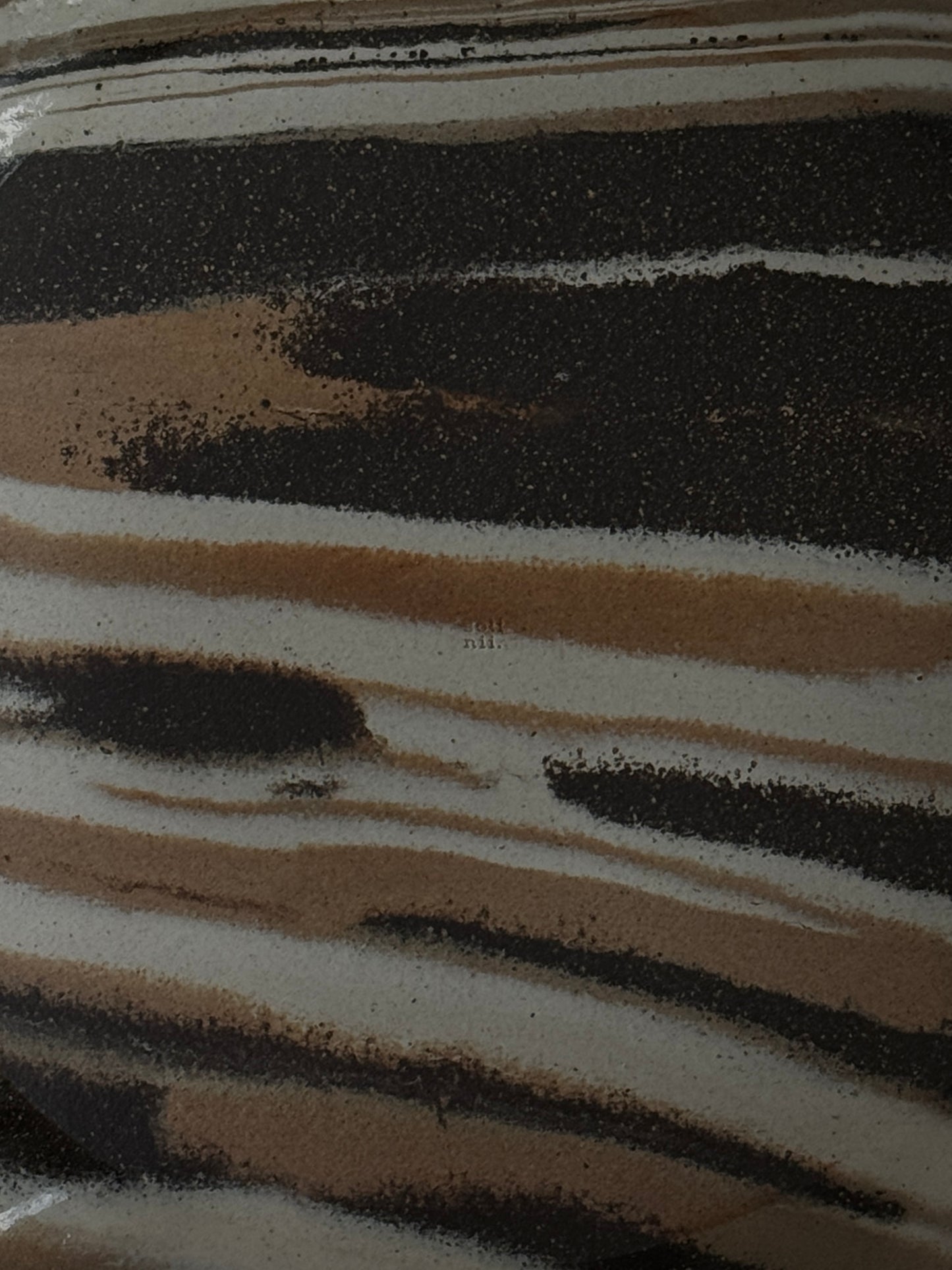 涟 PLATE | hand pinched plate in marbled clay