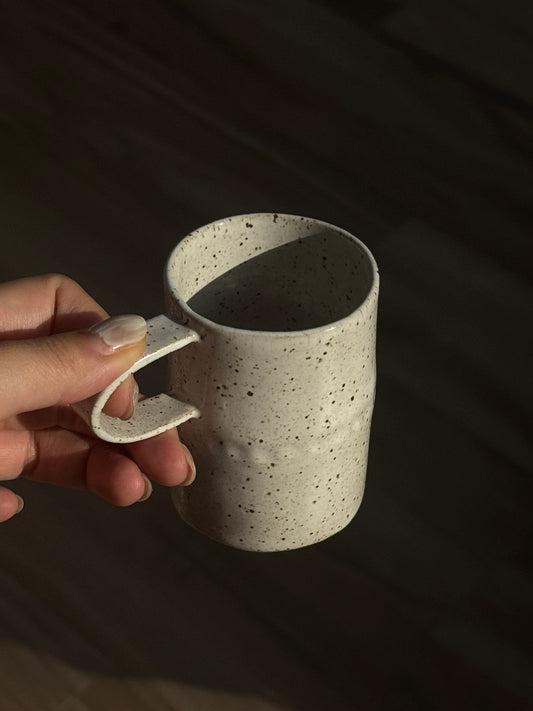 竹 CUP | hand pinched cup, white speckled
