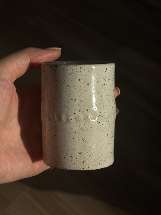 竹 CUP | hand pinched cup, white speckled